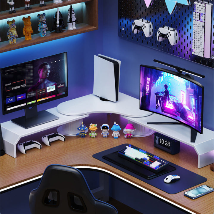 Stand Reglabil 3 în 1 pentru Monitor, Laptop & Accesorii