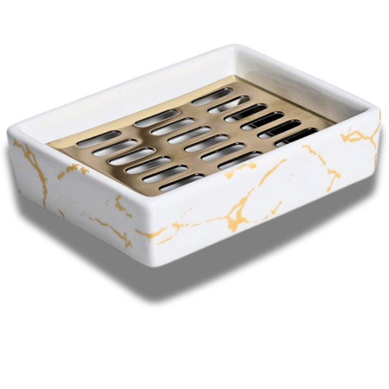 Savoniera Jaskus, Ceramica, Drenaj, Aspect Marmorat, Negru Cu Drenaj