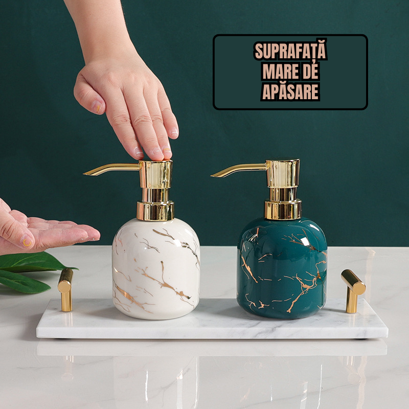 Dozator Sapun Jaskus, Ceramica, Accente Aurii