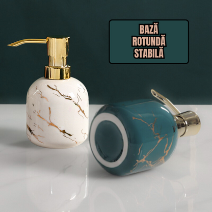 Dozator Sapun Jaskus, Ceramica, Accente Aurii