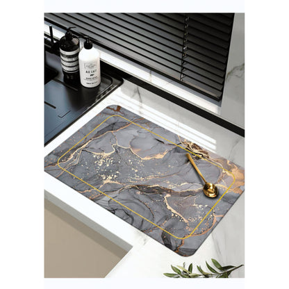 Covoras Absorbant Pentru Blatul De Bucatarie - Marmura Gri - 50x30