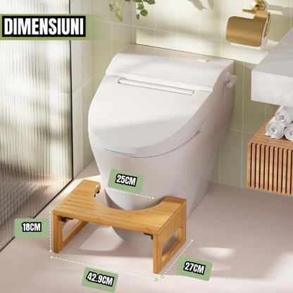 Scaunel Inaltator pentru Toaleta din Bambus