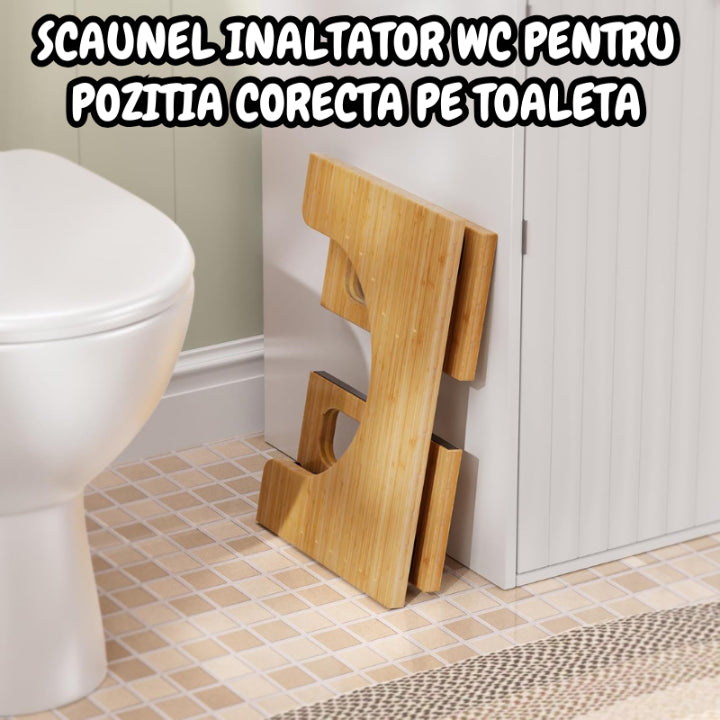 Scaunel Inaltator pentru Toaleta din Bambus