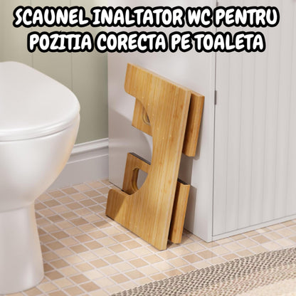 Scaunel Inaltator pentru Toaleta din Bambus