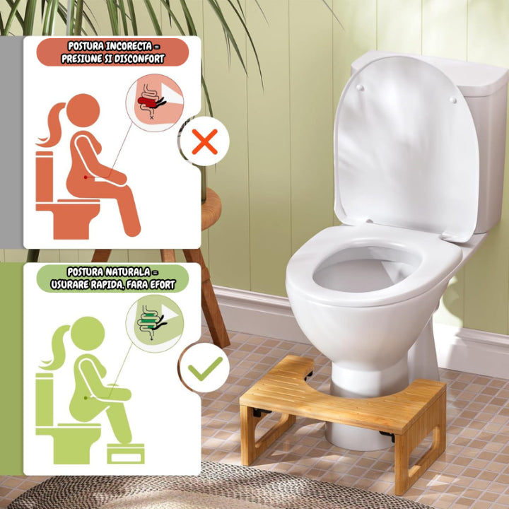 Scaunel Inaltator pentru Toaleta din Bambus