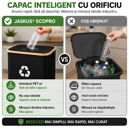 Sac Colector Reciclare Jaskus, 100L, Negru - detaliu 1