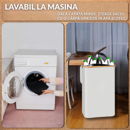 Sac Colector Reciclare Jaskus, 100L, Bej