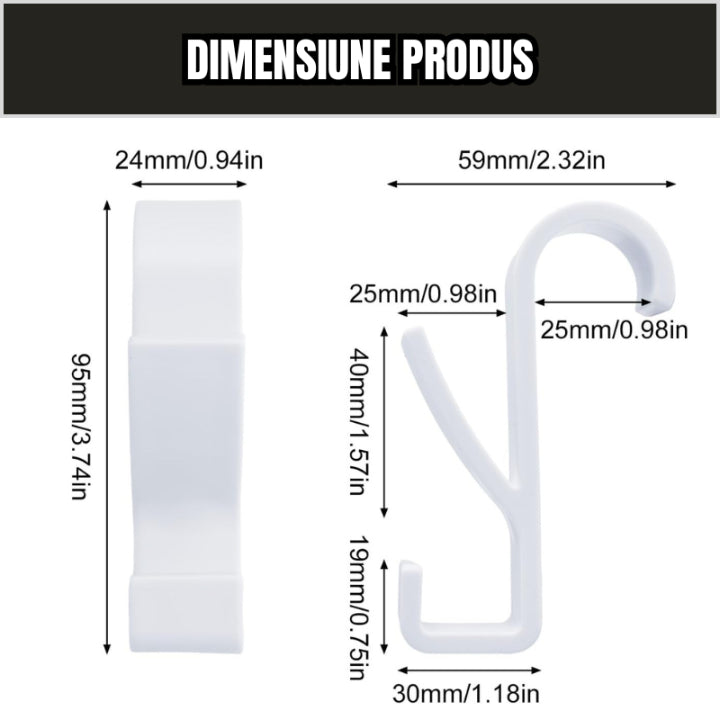 Set 6 Agatatori de Tip Carlige Pentru Radiator