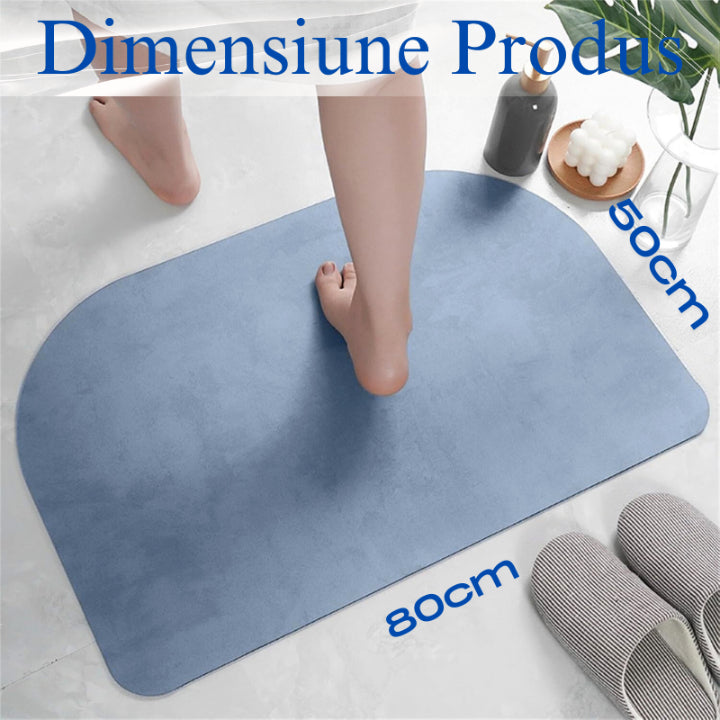 Covoras de Baie Semi-Oval Albastru