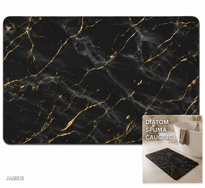 Covoras de Baie Jaskus, Diatomit Ultra Absorbant, Marmura Neagra