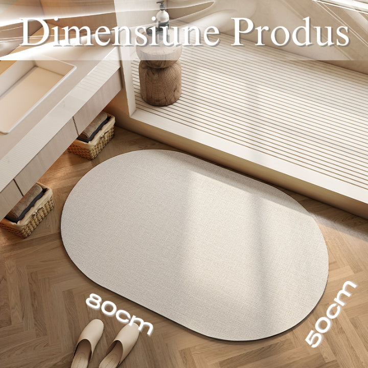 Covoras de Baie Oval Crem