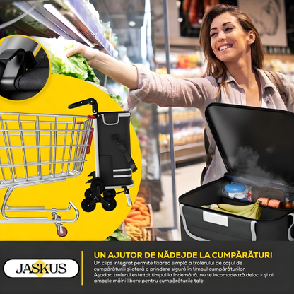 Carucior Compact Jaskus, Cadru Aluminiu, Scari (Trei roti)