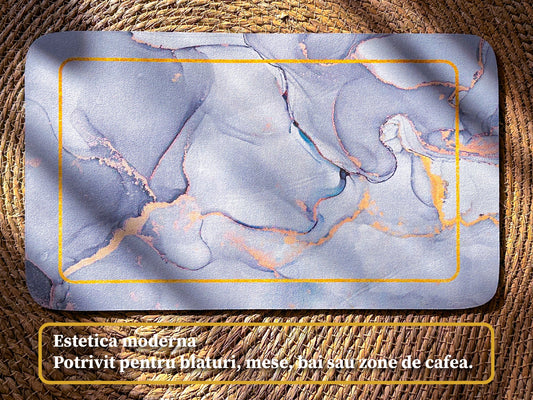 Suport Absorbant pentru Blatul de Bucatarie Jaskus, Diatomit, Marmura, Marmura Alba