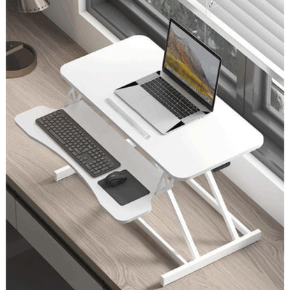 Suport Standing Desk Pneumatic 40x60 Alb