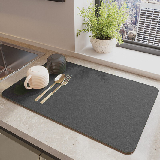 Suport pentru uscarea vaselor, ultra absorbant, din diatom