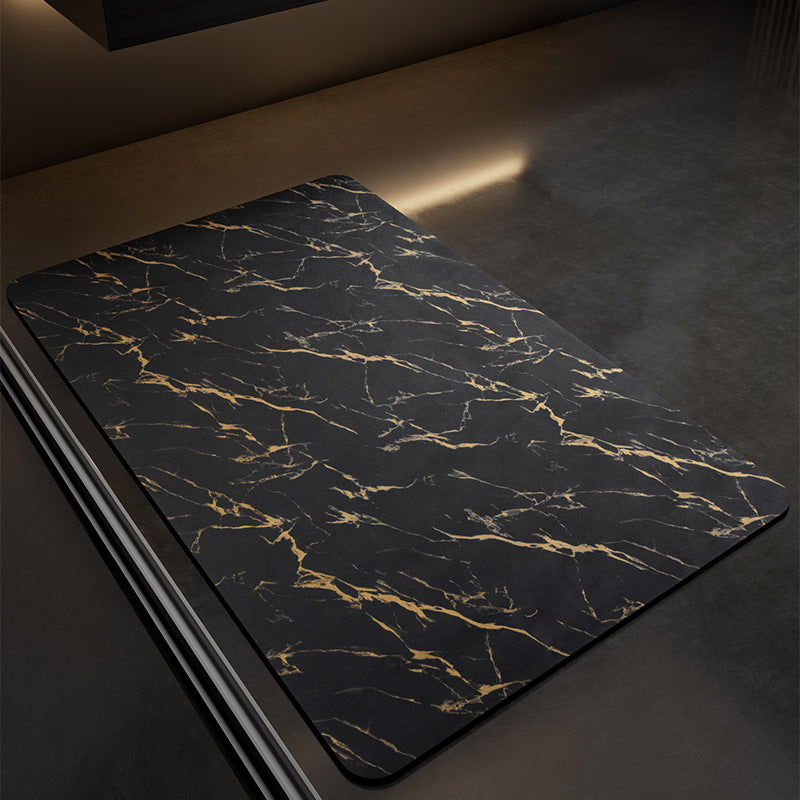 Covoras De Baie - Marmura Neagra- 40x60