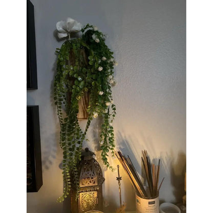 Set 4 Vaze Decorative din Lemn de Pin