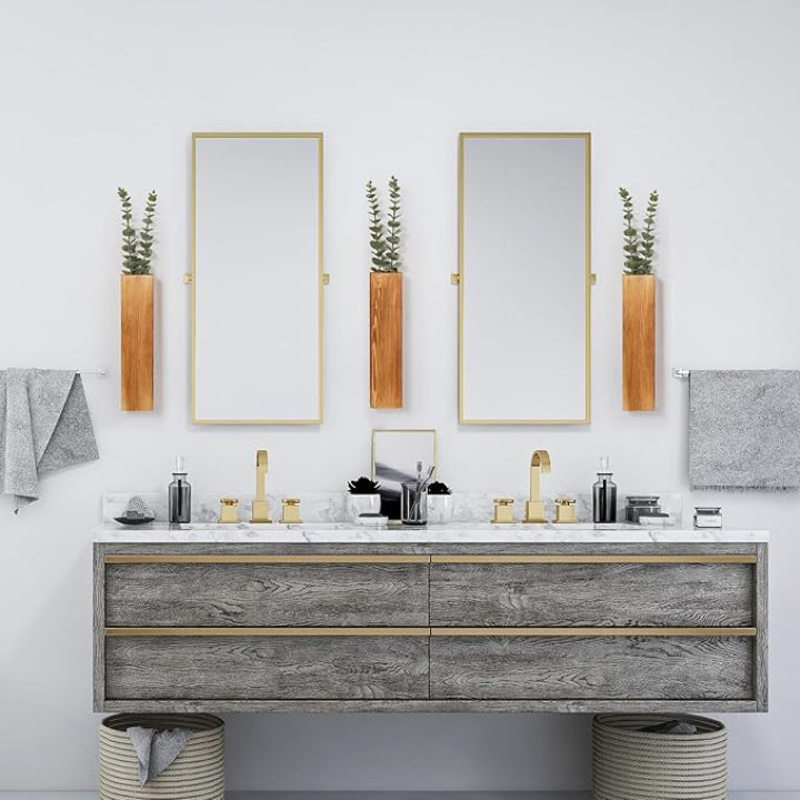 Set 4 Vaze Decorative din Lemn de Pin