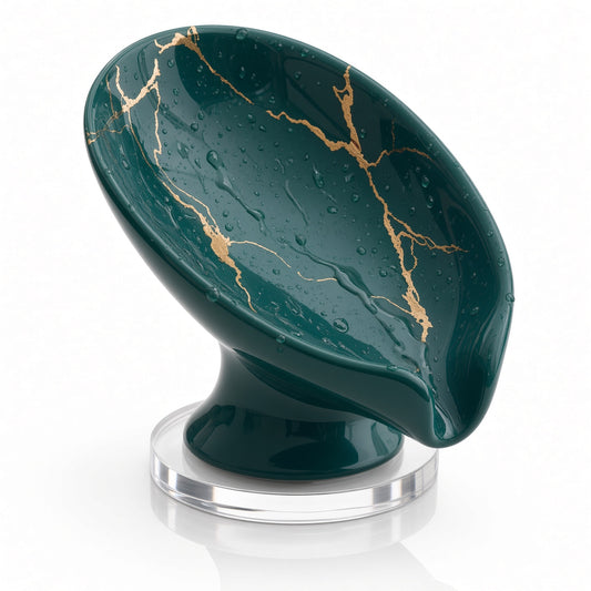 Savoniera Jaskus, Ceramica, Drenaj, Aspect Marmorat, Verde cu Drenaj