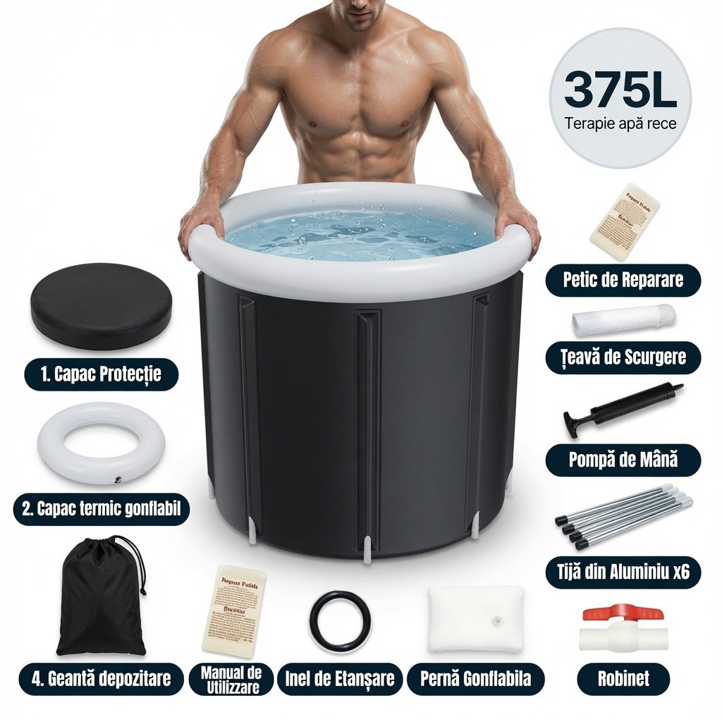 Piscina IceBath®  Jaskus, 375L, 75x85 cm