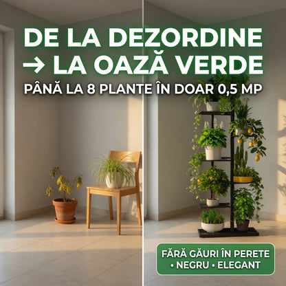 Etajera Plante Jaskus 7 Etaje, Negru
