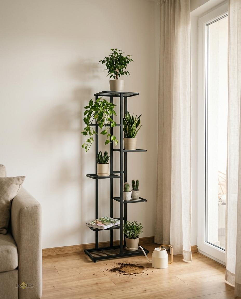 Etajera Plante Jaskus 7 Etaje, Negru