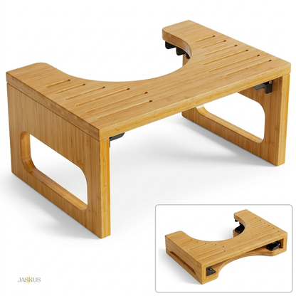 Scaunel Inaltator WC Jaskus, Bambus, Pliabil, Ergonomic