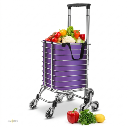 Carucior Pliabil pentru Scari Jaskus, 8 Roti, 34L