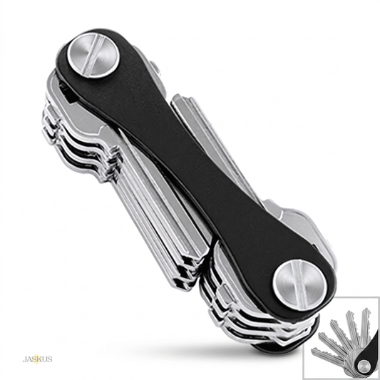 Organizator Chei Compact din Metal, Rezistent, Usor de Utilizat, Negru