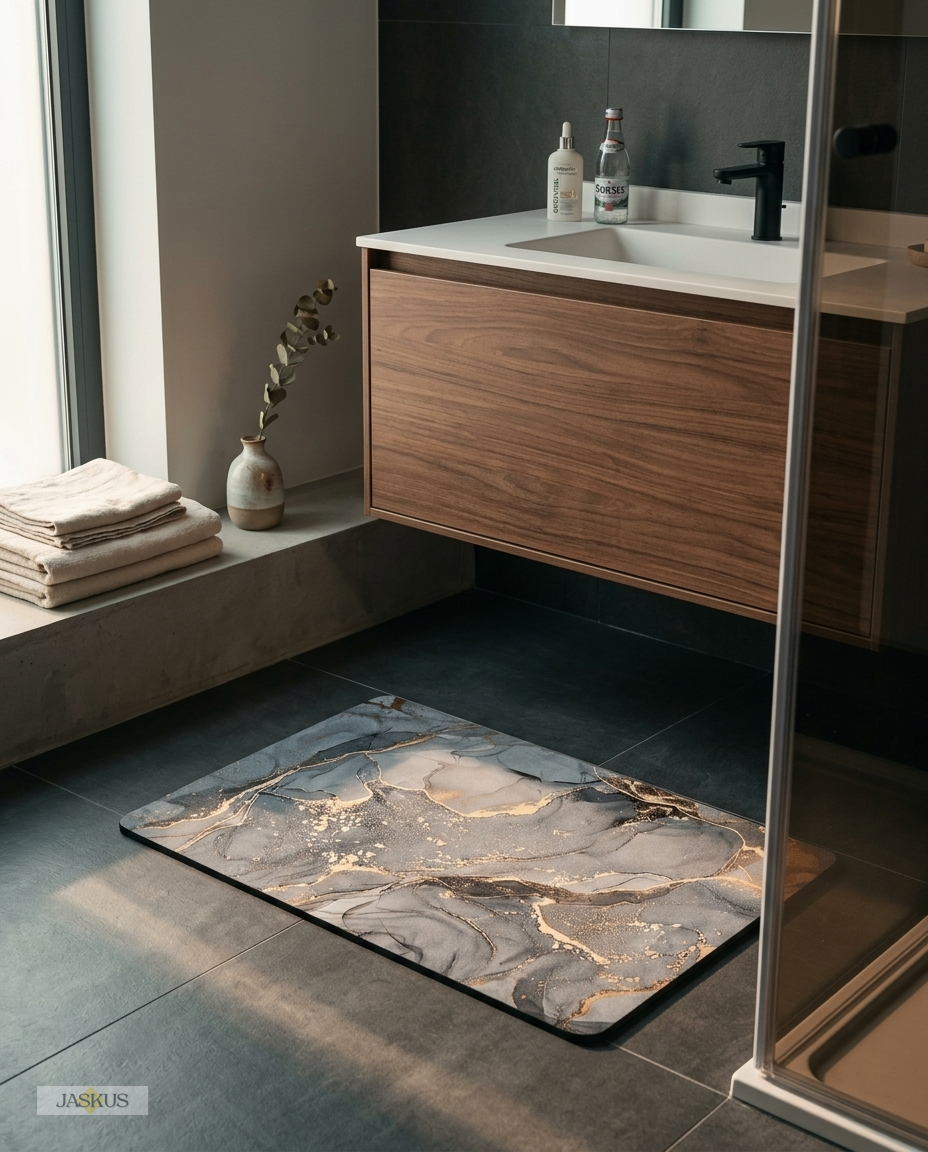 Covoras de Baie Jaskus, Diatomit Ultra Absorbant, Marmura